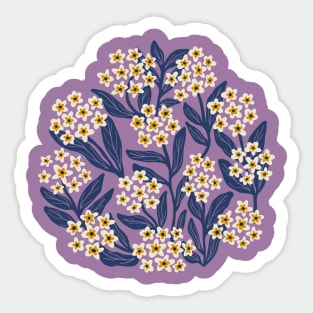 Delicate blooms in lilac Sticker